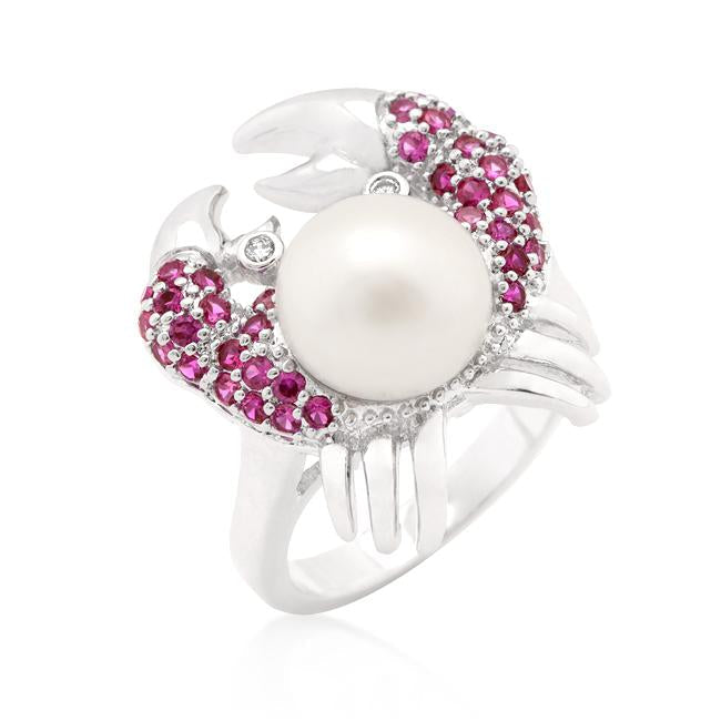 Pearl Crab Cubic Zirconia Ring - Charming Charlie