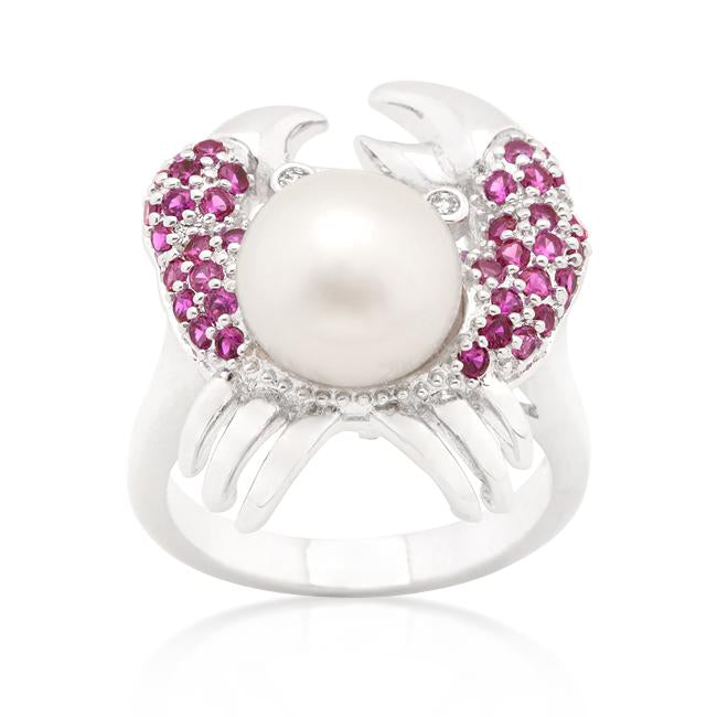 Pearl Crab Cubic Zirconia Ring - Charming Charlie