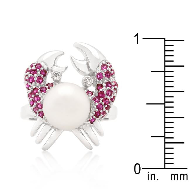 Pearl Crab Cubic Zirconia Ring - Charming Charlie