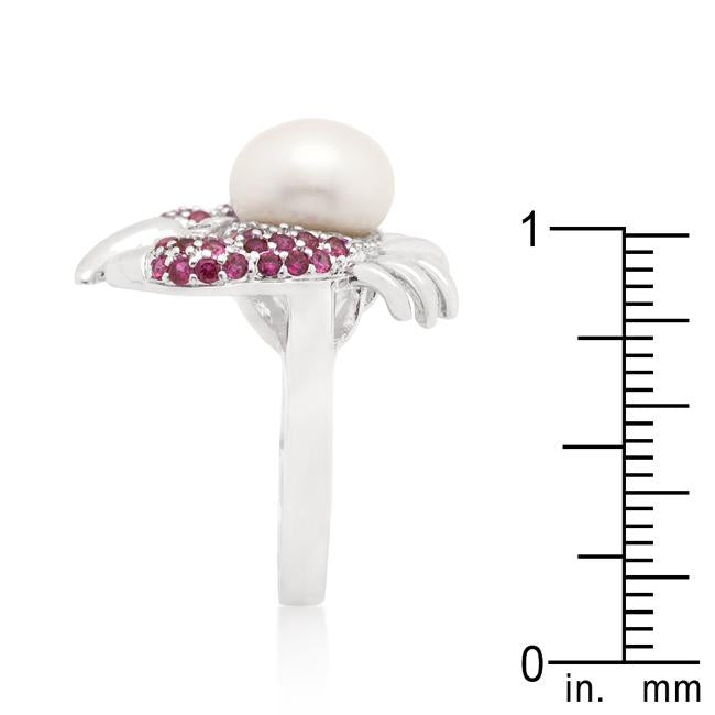Pearl Crab Cubic Zirconia Ring - Charming Charlie