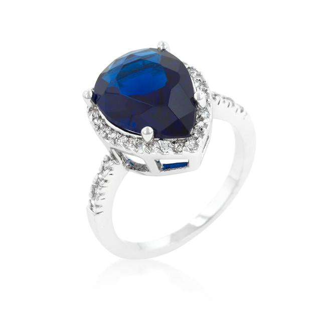 Sapphire Cubic Zirconia Drop Ring - Charming Charlie