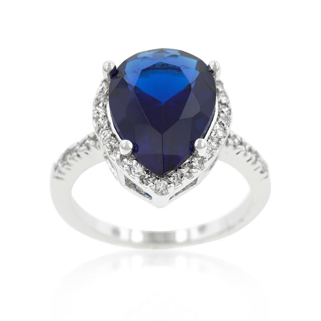 Sapphire Cubic Zirconia Drop Ring - Charming Charlie