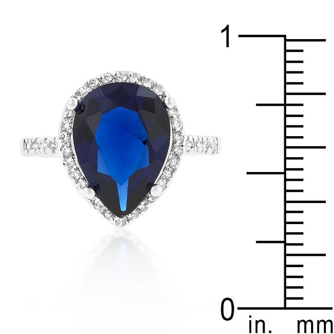 Sapphire Cubic Zirconia Drop Ring - Charming Charlie