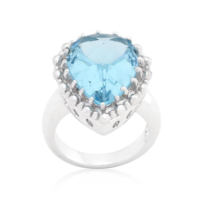 Solitaire Blue Topaz Cocktail Ring - Charming Charlie