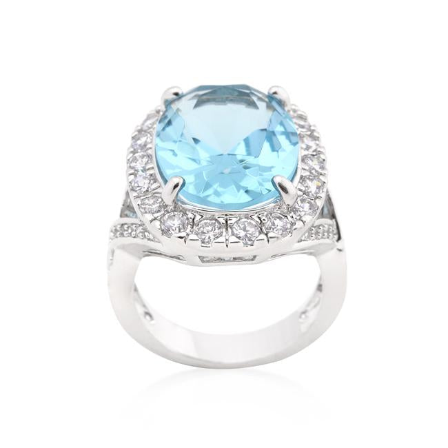 Oval Blue Topaz Cocktail Ring - Charming Charlie