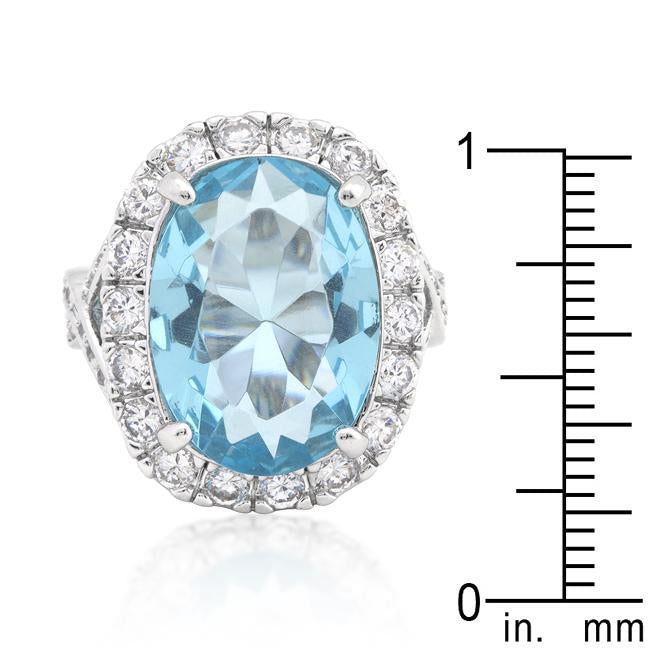 Oval Blue Topaz Cocktail Ring - Charming Charlie