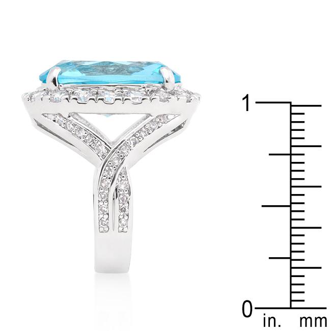 Oval Blue Topaz Cocktail Ring - Charming Charlie