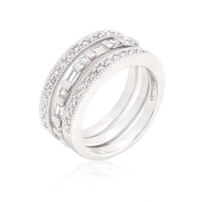 Simple Cubic Zirconia Ring Set - Charming Charlie
