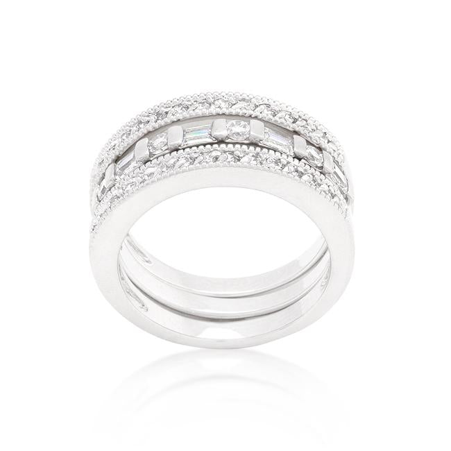 Simple Cubic Zirconia Ring Set - Charming Charlie