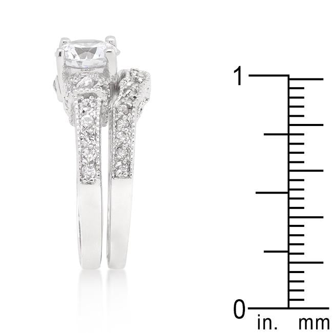 Art Deco Round Cut Bridal Set - Charming Charlie