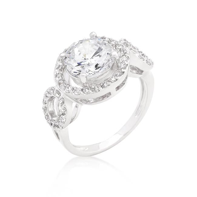 Round Cut Trio Cubic Zirconia Ring - Charming Charlie