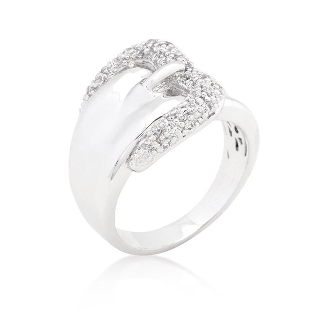 Simple Cubic Zirconia Belt Ring - Charming Charlie