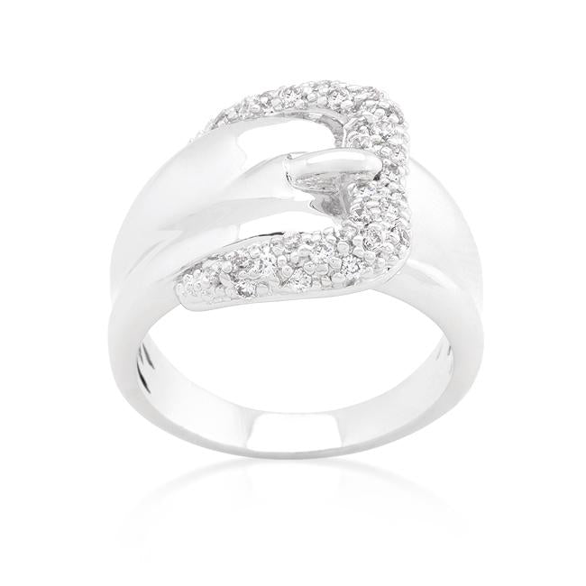 Simple Cubic Zirconia Belt Ring - Charming Charlie