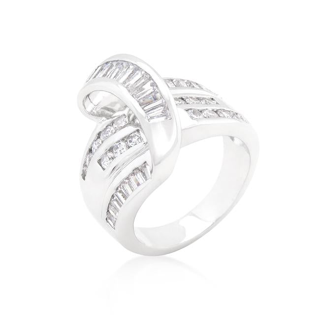 Channel Set Overlap Ring - Charming Charlie