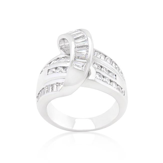 Channel Set Overlap Ring - Charming Charlie