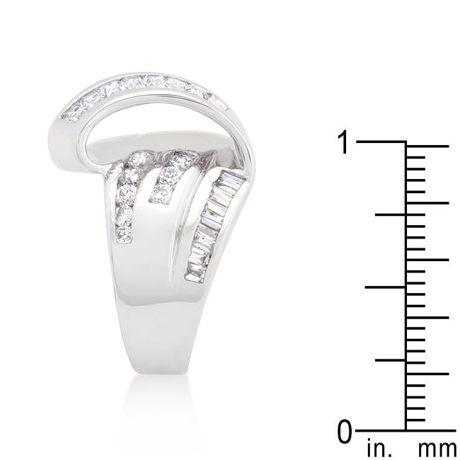 Channel Set Overlap Ring - Charming Charlie