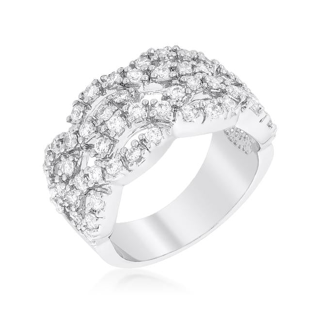 Braided CZ Cocktail Ring - Charming Charlie