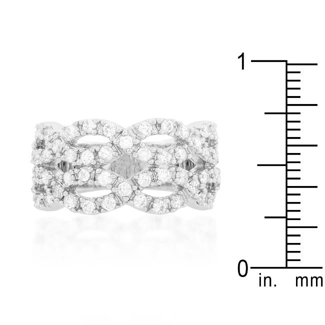 Braided CZ Cocktail Ring - Charming Charlie