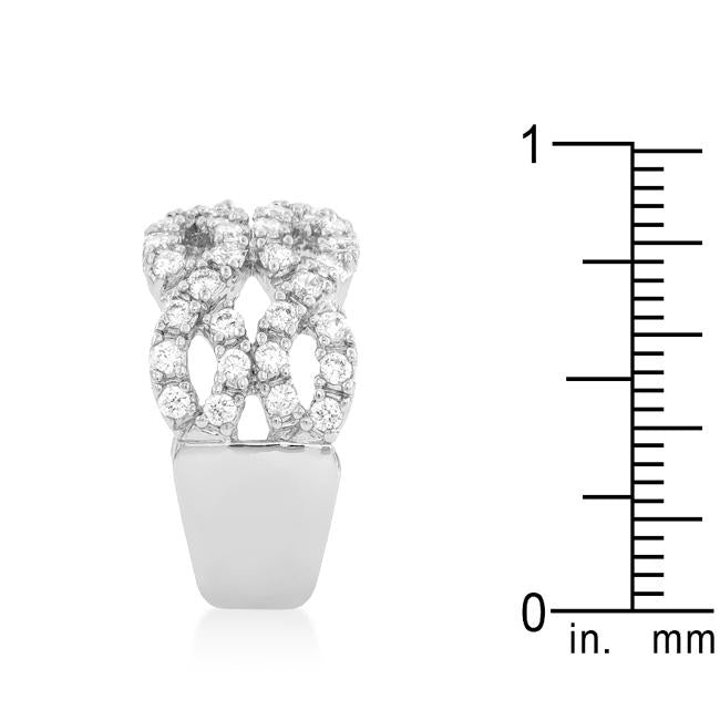Braided CZ Cocktail Ring - Charming Charlie
