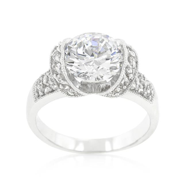 Tension Set Cubic Zirconia Engagement Ring - Charming Charlie