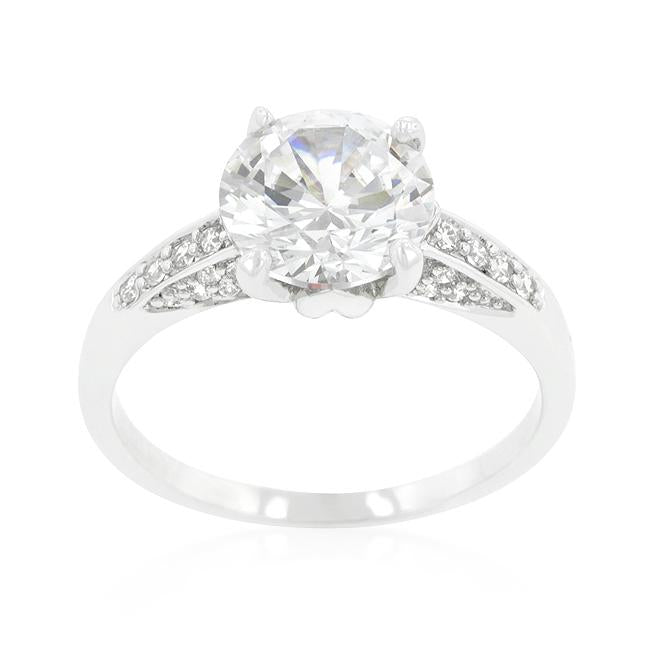 Contemporary Engagement Ring with Large Center Stone - Charming Charlie