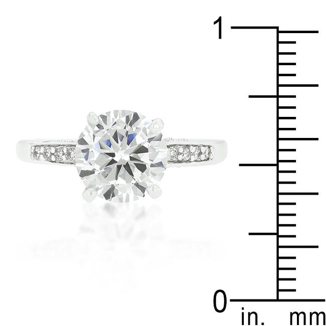 Contemporary Engagement Ring with Large Center Stone - Charming Charlie