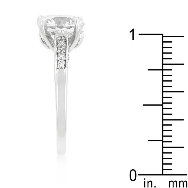 Contemporary Engagement Ring with Large Center Stone - Charming Charlie