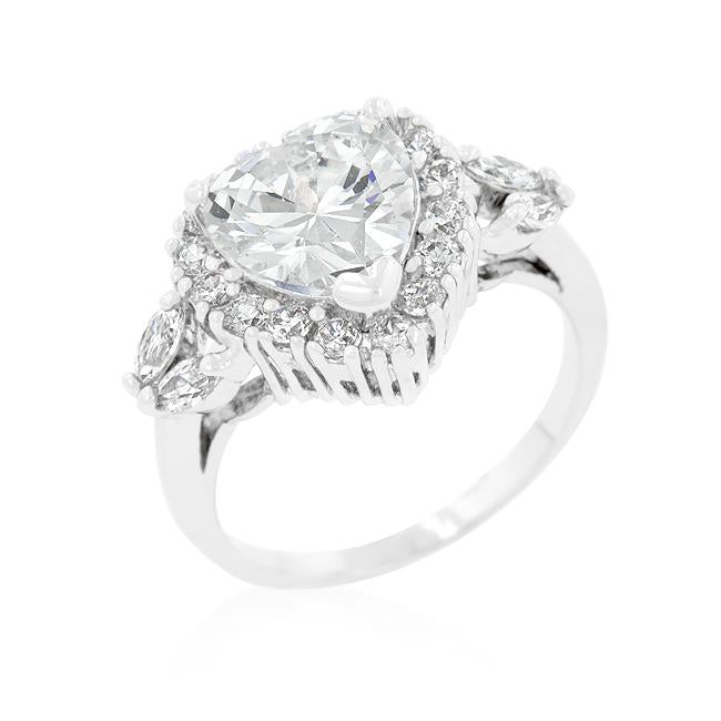Heart Halo Engagement Ring - Charming Charlie