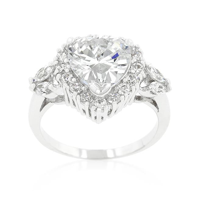 Heart Halo Engagement Ring - Charming Charlie