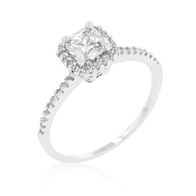 Princess Cut Halo Engagement Ring - Charming Charlie