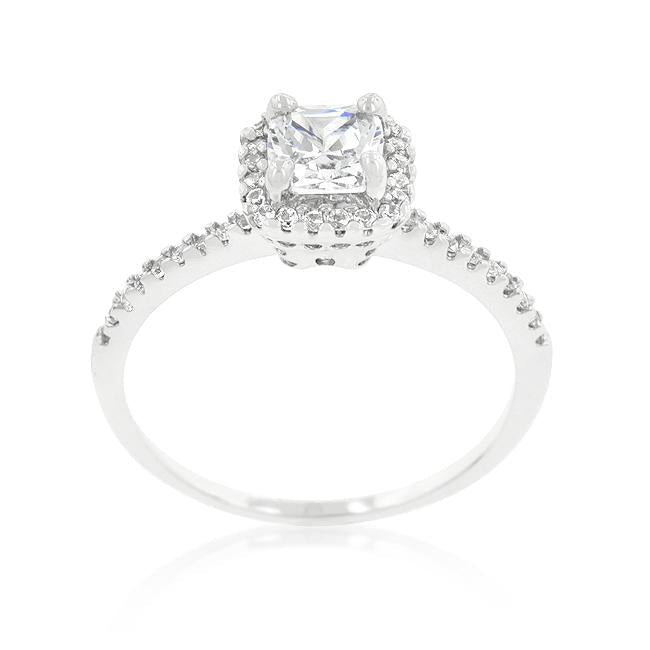 Princess Cut Halo Engagement Ring - Charming Charlie