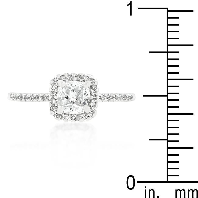 Princess Cut Halo Engagement Ring - Charming Charlie