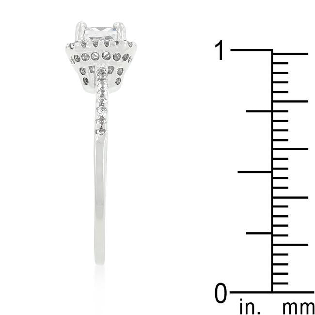 Princess Cut Halo Engagement Ring - Charming Charlie