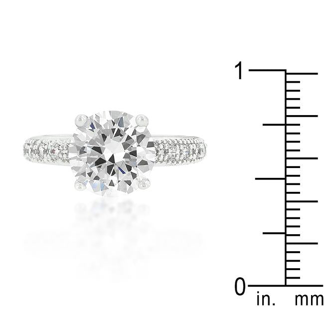 Micro-pave Cubic Zirconia Engagement Ring - Charming Charlie