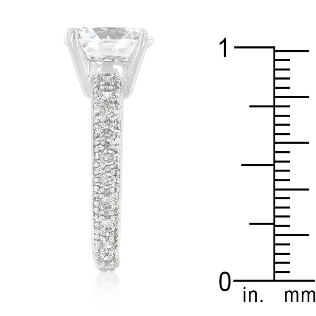 Micro-pave Cubic Zirconia Engagement Ring - Charming Charlie