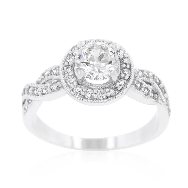 Round Cut Halo Engagement Ring - Charming Charlie