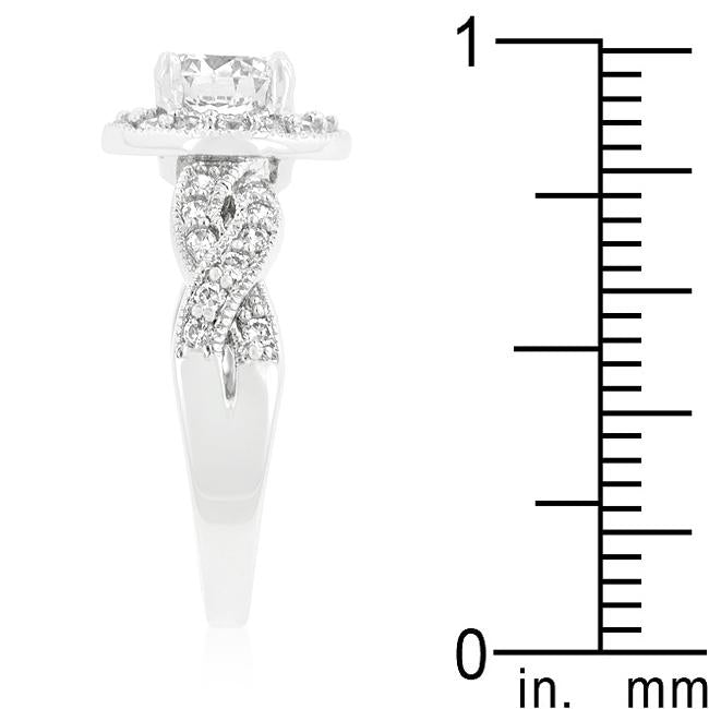 Round Cut Halo Engagement Ring - Charming Charlie