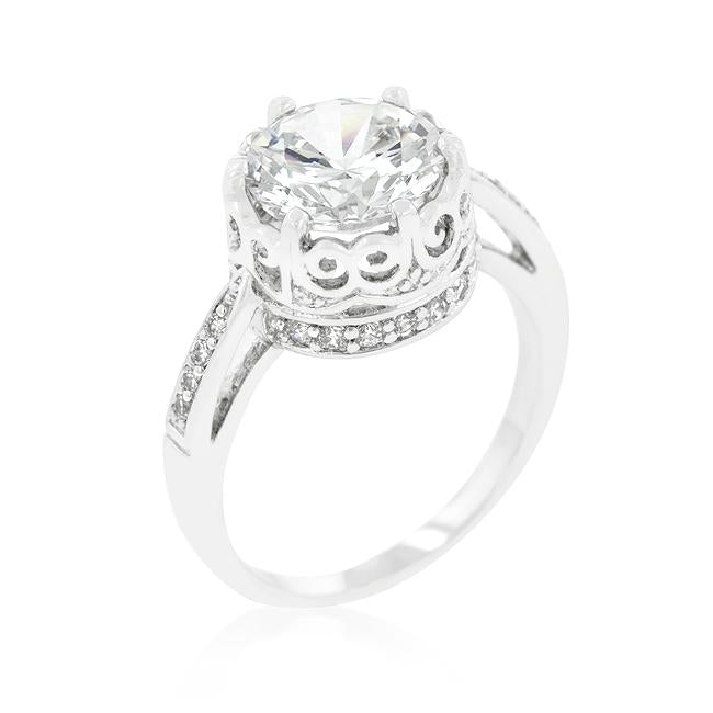 Royal Crest Filigree Cubic Zirconia Ring - Charming Charlie