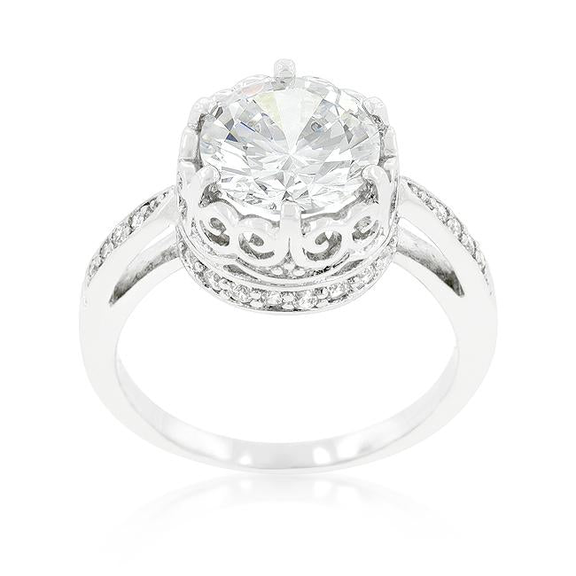 Royal Crest Filigree Cubic Zirconia Ring - Charming Charlie