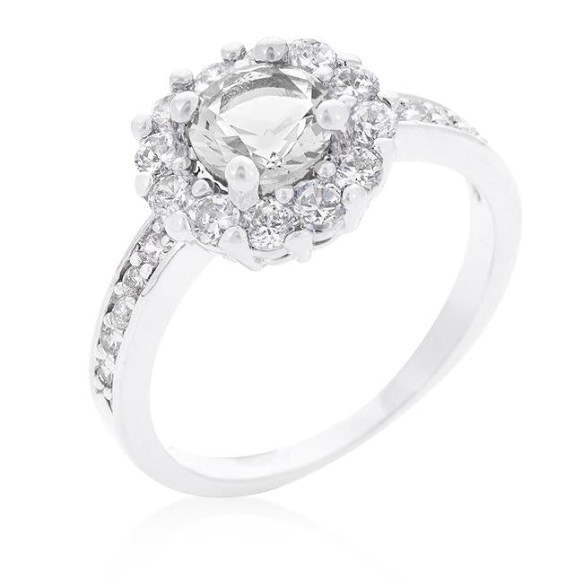 Bella Birthstone Engagement Ring in Clear - Charming Charlie