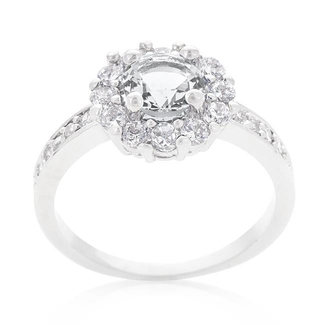 Bella Birthstone Engagement Ring in Clear - Charming Charlie