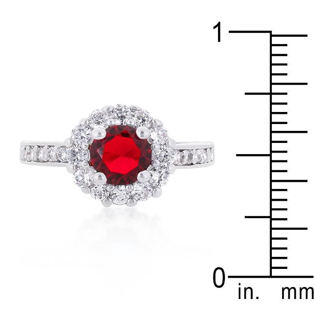 Ruby Red Halo Engagement Ring - Charming Charlie