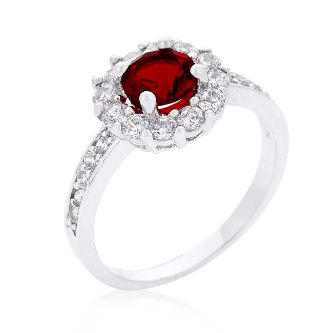 Garnet Halo Engagement Ring - Charming Charlie