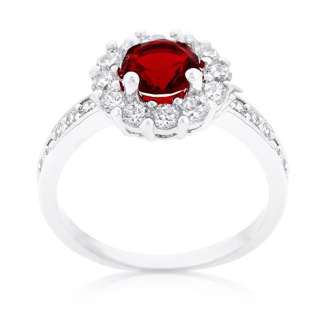 Garnet Halo Engagement Ring - Charming Charlie