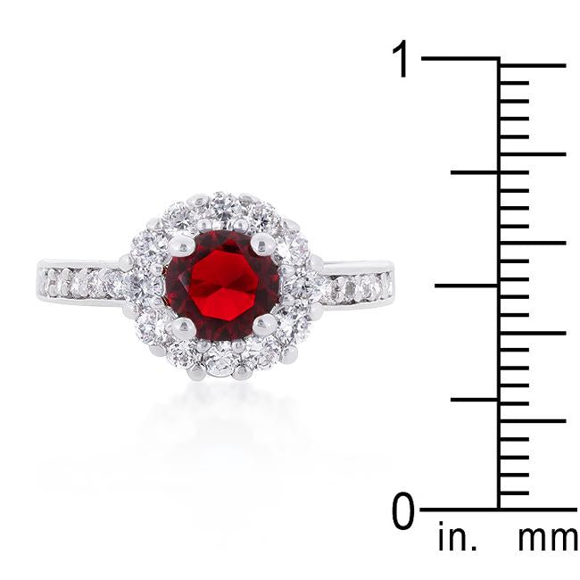 Garnet Halo Engagement Ring - Charming Charlie