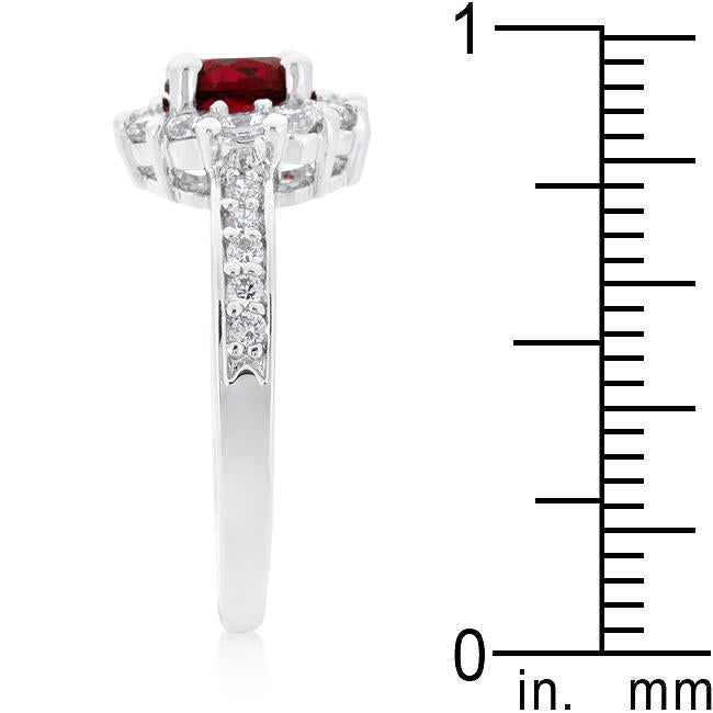Garnet Halo Engagement Ring - Charming Charlie