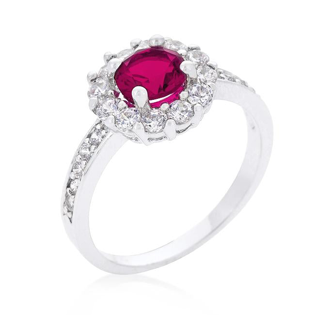 Bella Birthstone Engagement Ring in Pink - Charming Charlie