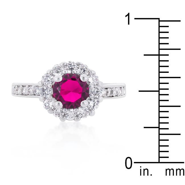 Bella Birthstone Engagement Ring in Pink - Charming Charlie