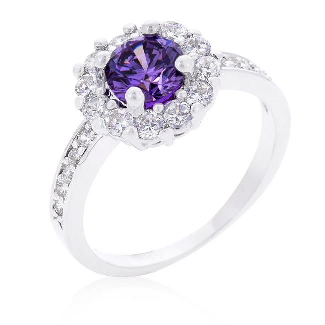 Purple Halo Engagement Ring - Charming Charlie