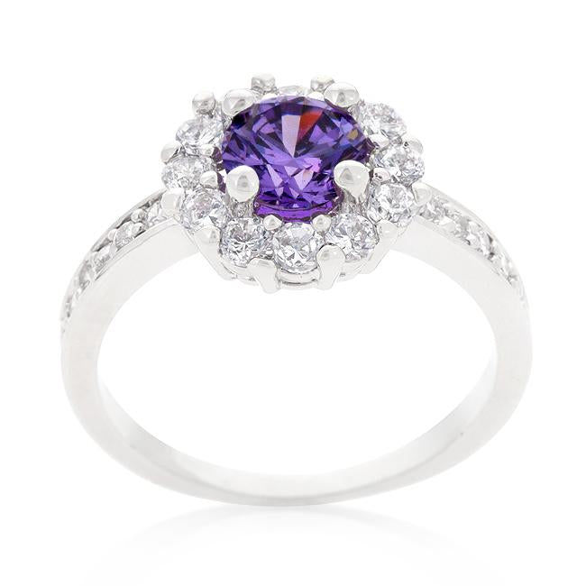 Purple Halo Engagement Ring - Charming Charlie
